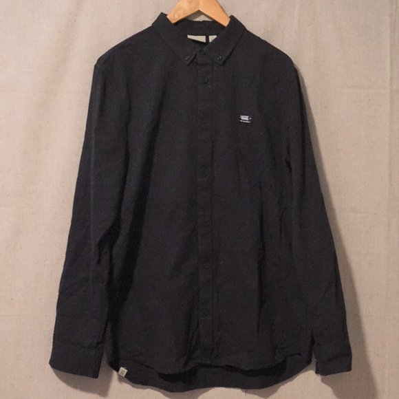 Vans Shirts Vans Black Mini Corduroy Button Down Shirts Mens Large
